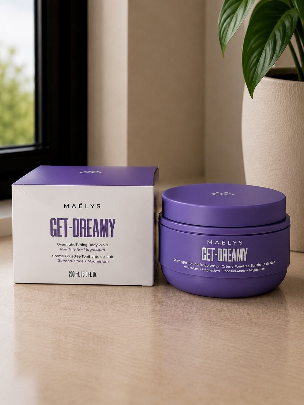 $54 New MAËLYS GET-DREAMY Overnight Toning Body Whip 6.8 oz Firming Body Cream